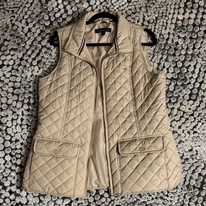 Tommy Hilfiger Women's Beige Quilted Vest